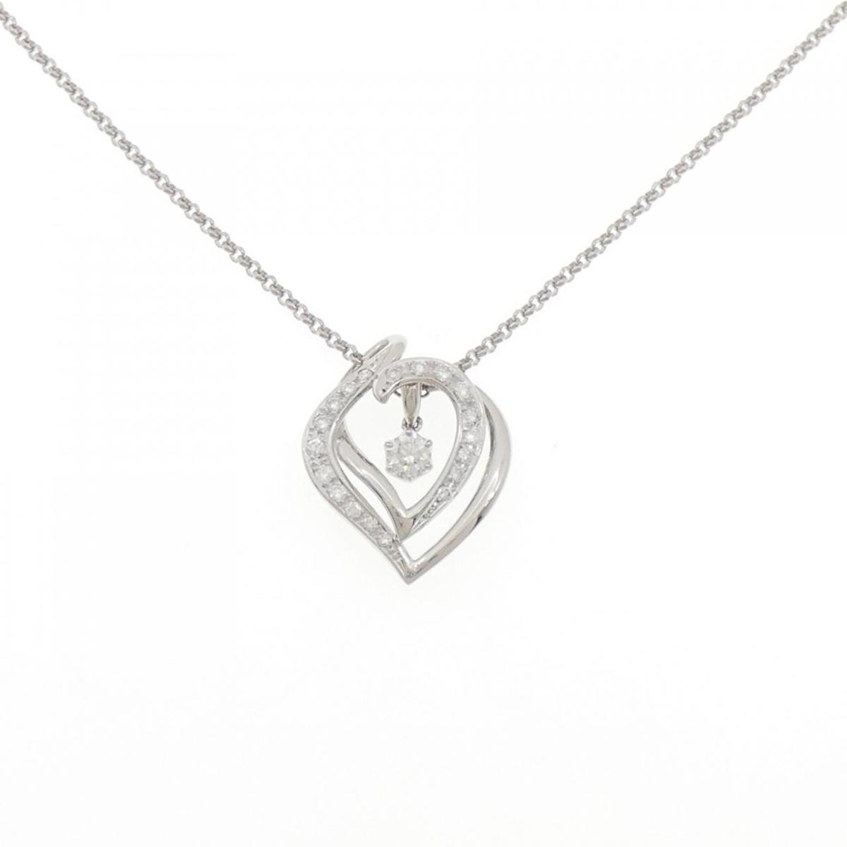 PT900/PT850 2WAY ダイヤモンド ネックレス 0.34CT【中古】