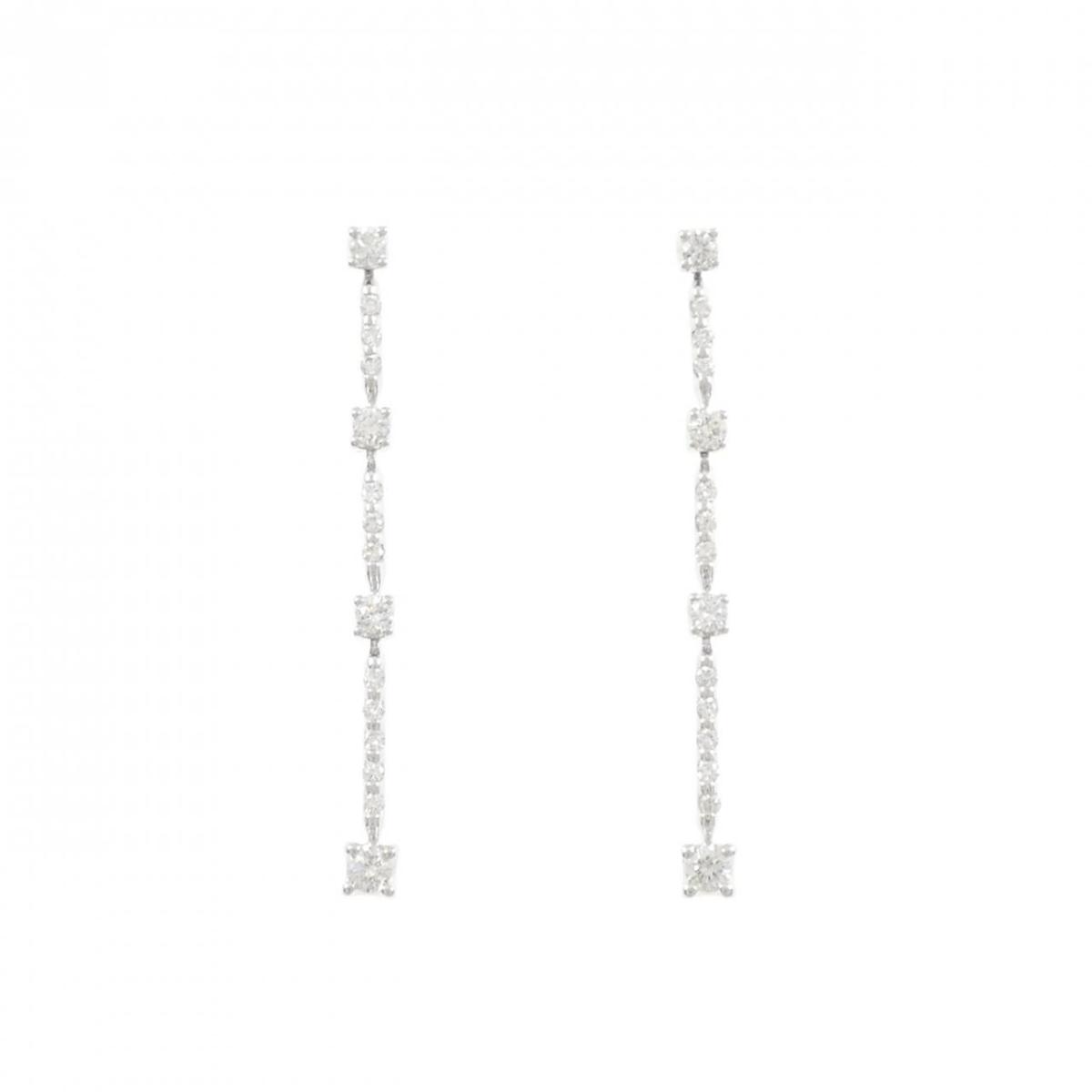 LINE ダイヤモンド ピアス 0.60CT【中古】
