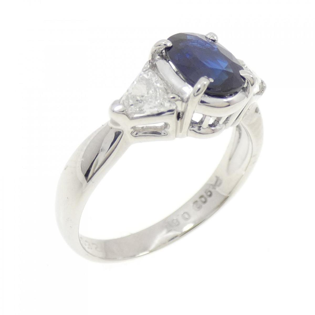 PT900 サファイヤ リング 0.87CT【中古】