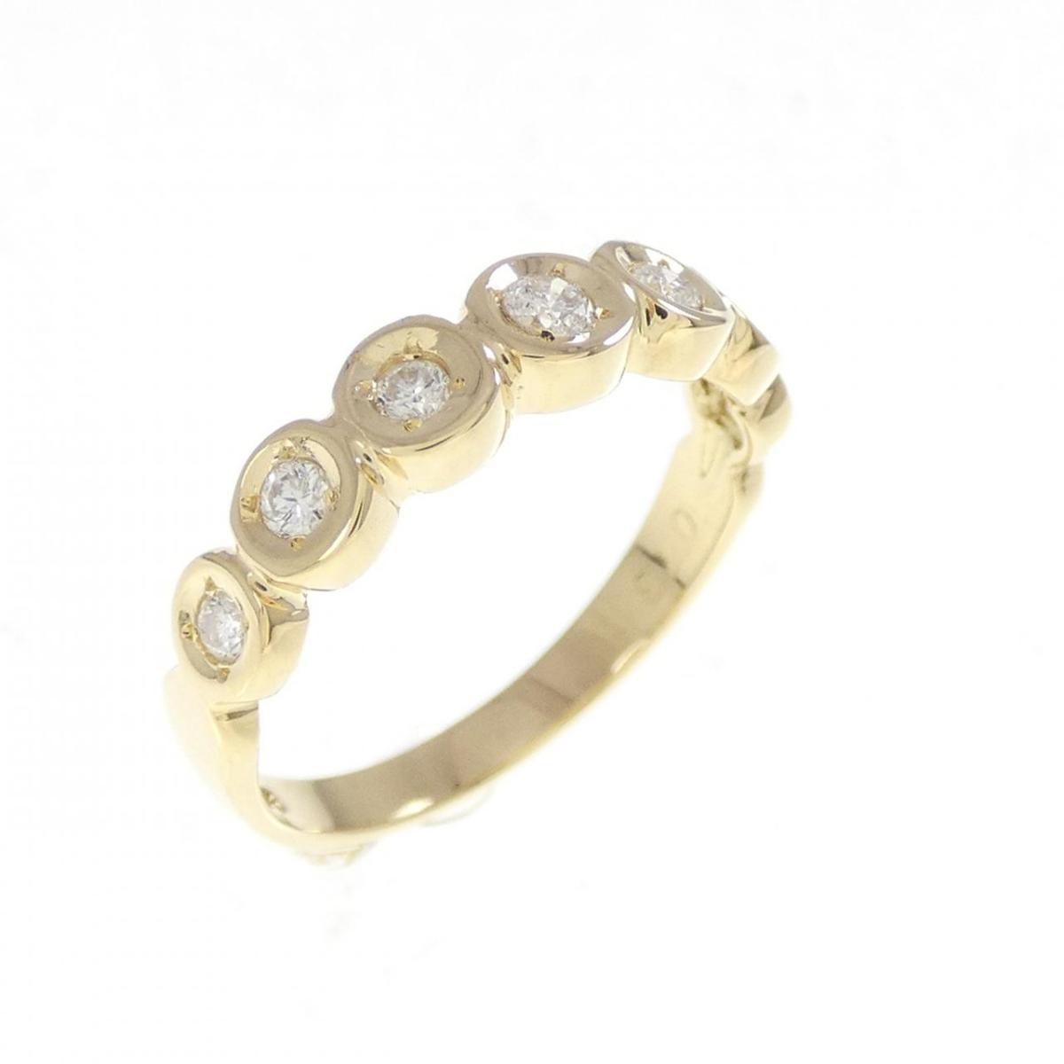 K18YG ダイヤモンド ピンキーリング 0.13CT【中古】