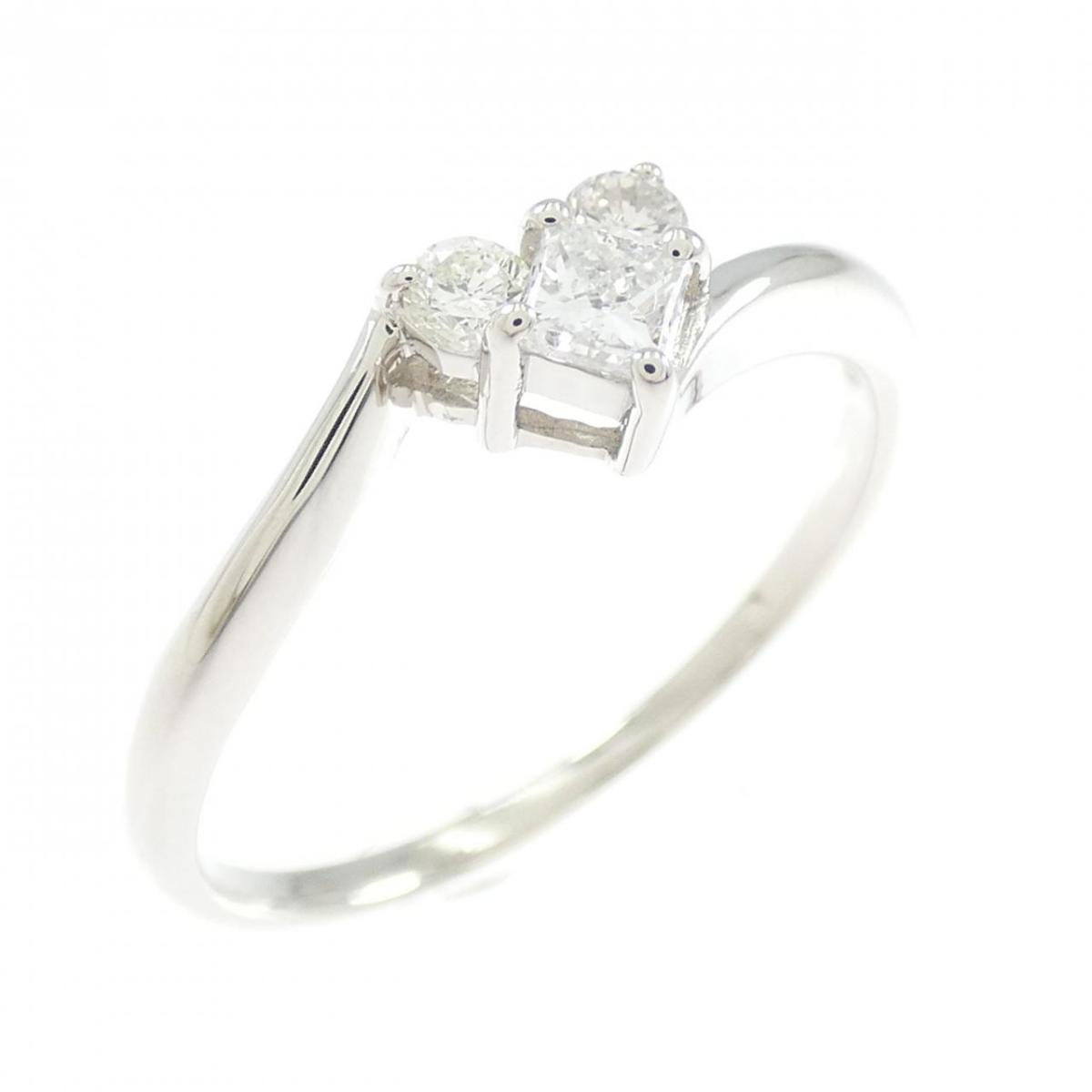 PT900 ハート ダイヤモンド リング 0.25CT【中古】