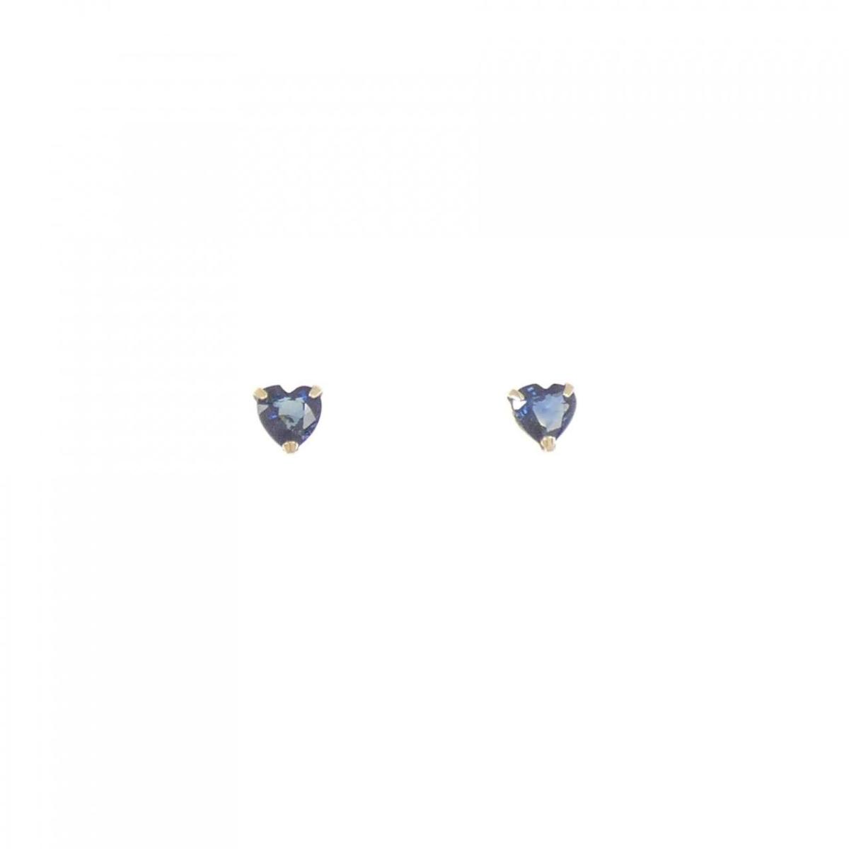 K18YG サファイヤ ハート ピアス 0.44CT【中古】
