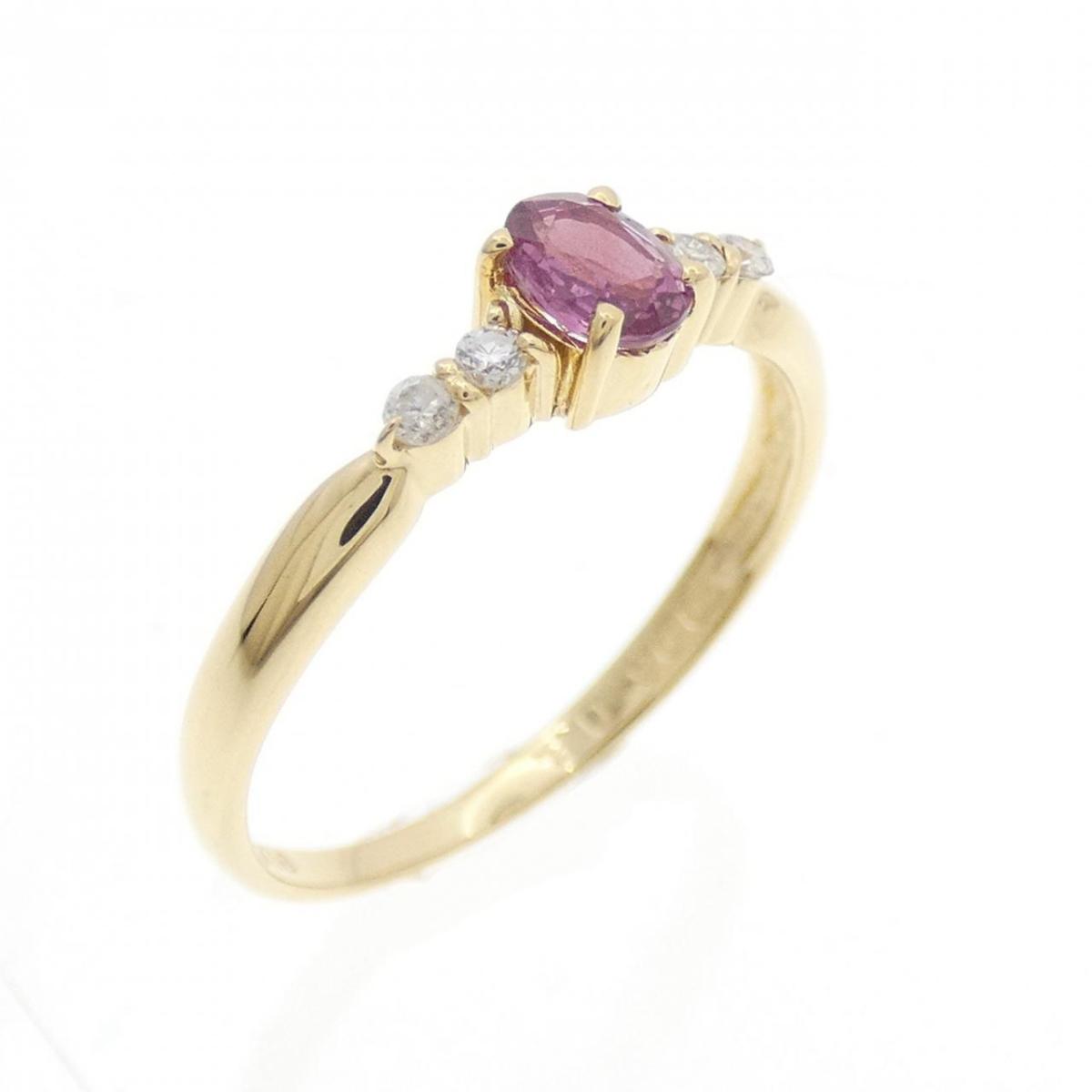 K18YG ルビー リング 0.2CT【中古】