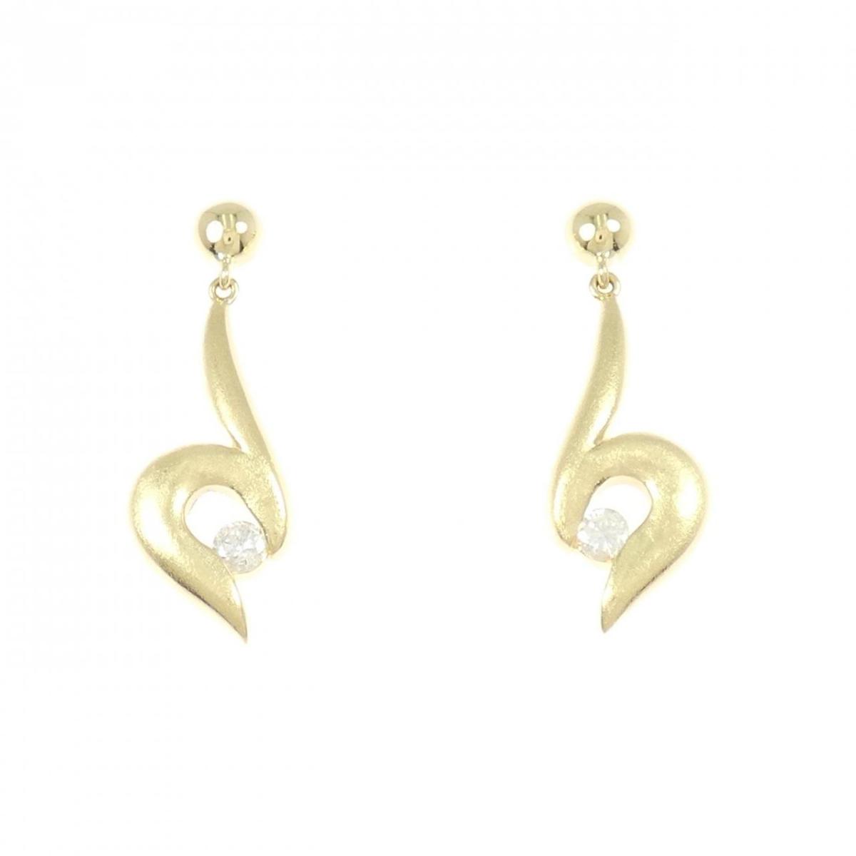 K18YG ダイヤモンド ピアス 0.17CT【中古】