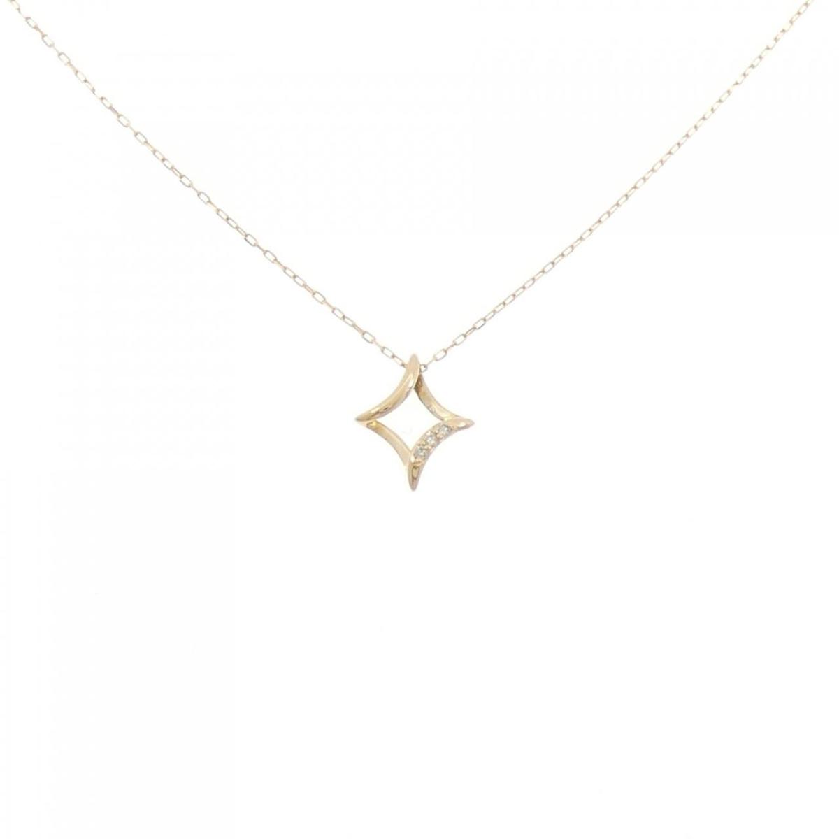 K18YG ダイヤモンド ネックレス 0.02CT【中古】