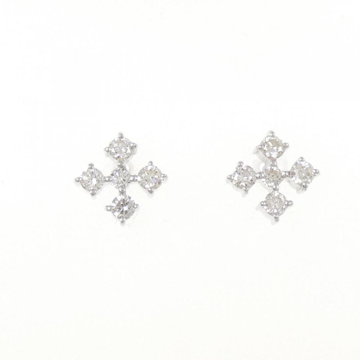 18KWG/K18WG ダイヤモンド ピアス 0.50CT【中古】|KOMEHYO ONLINESTORE 店