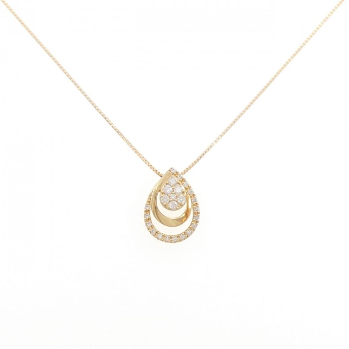 K18YG パヴェ ダイヤモンド ネックレス 0.21CT【中古】|KOMEHYO ONLINESTORE 店