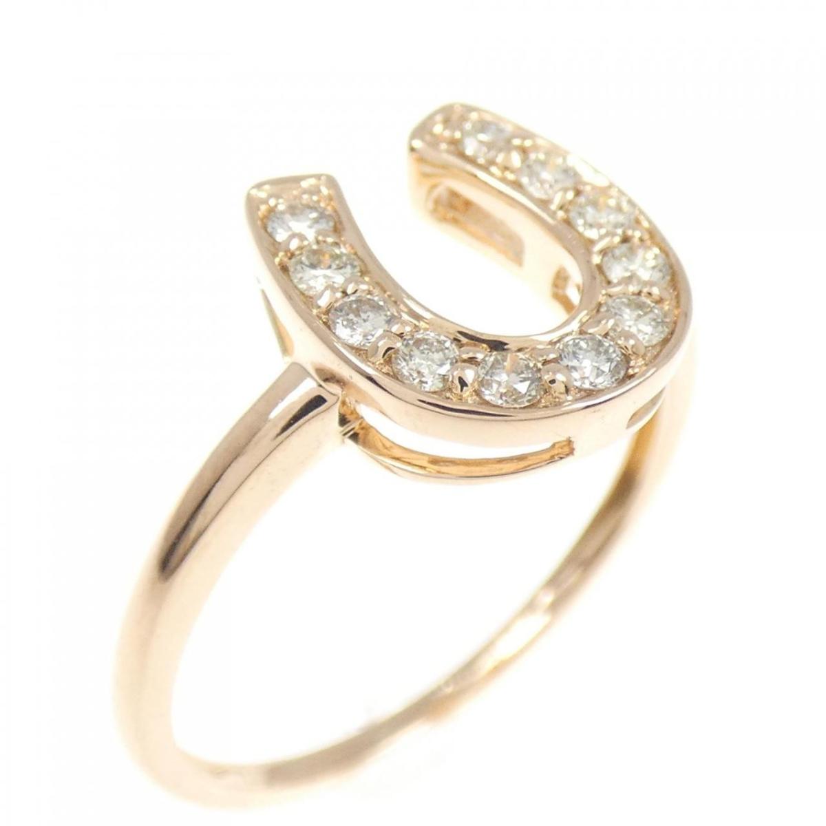 K18PG ホースシュー ダイヤモンド リング 0.20CT【中古】|KOMEHYO ONLINESTORE 店