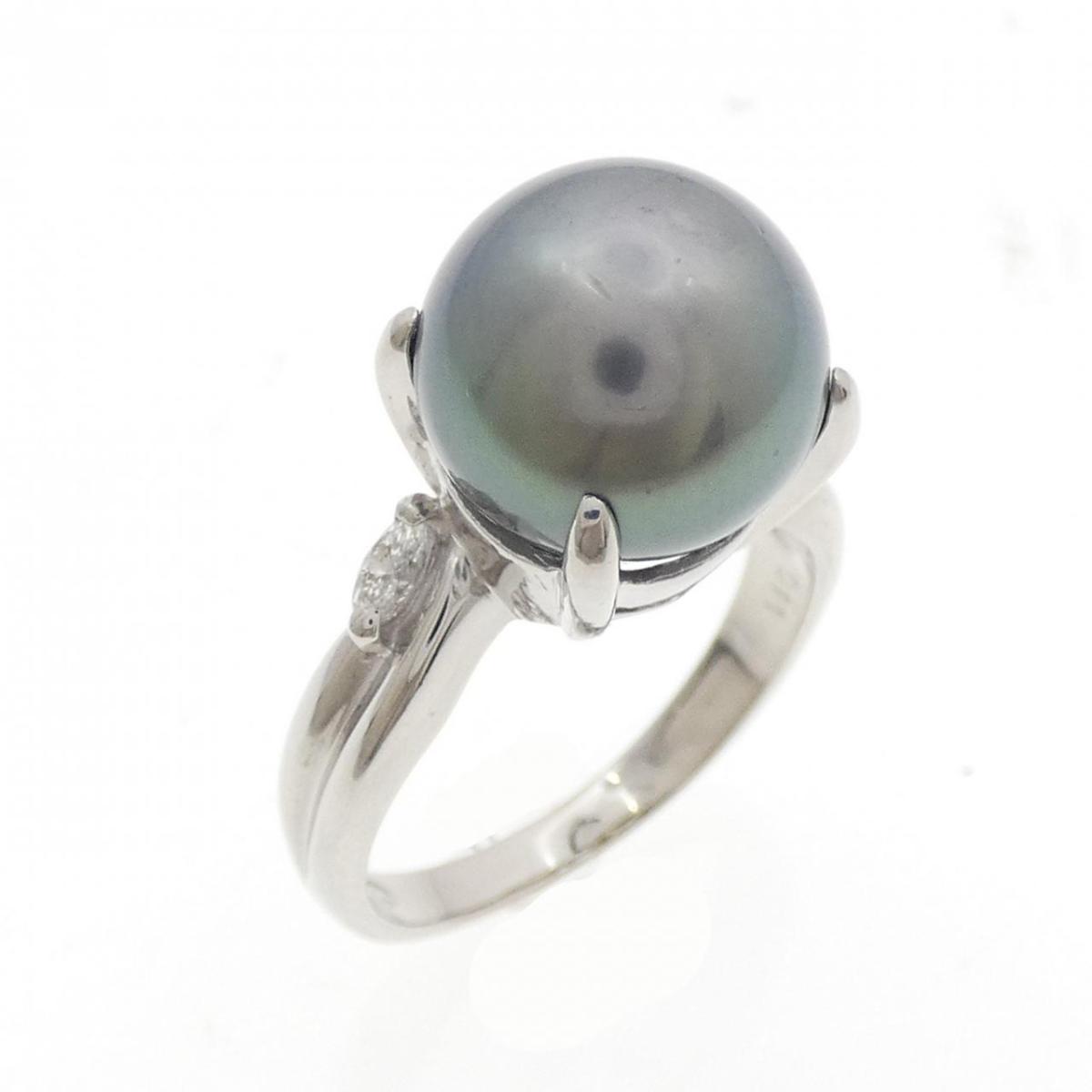PT900 黒蝶パール リング 11.4mm【中古】