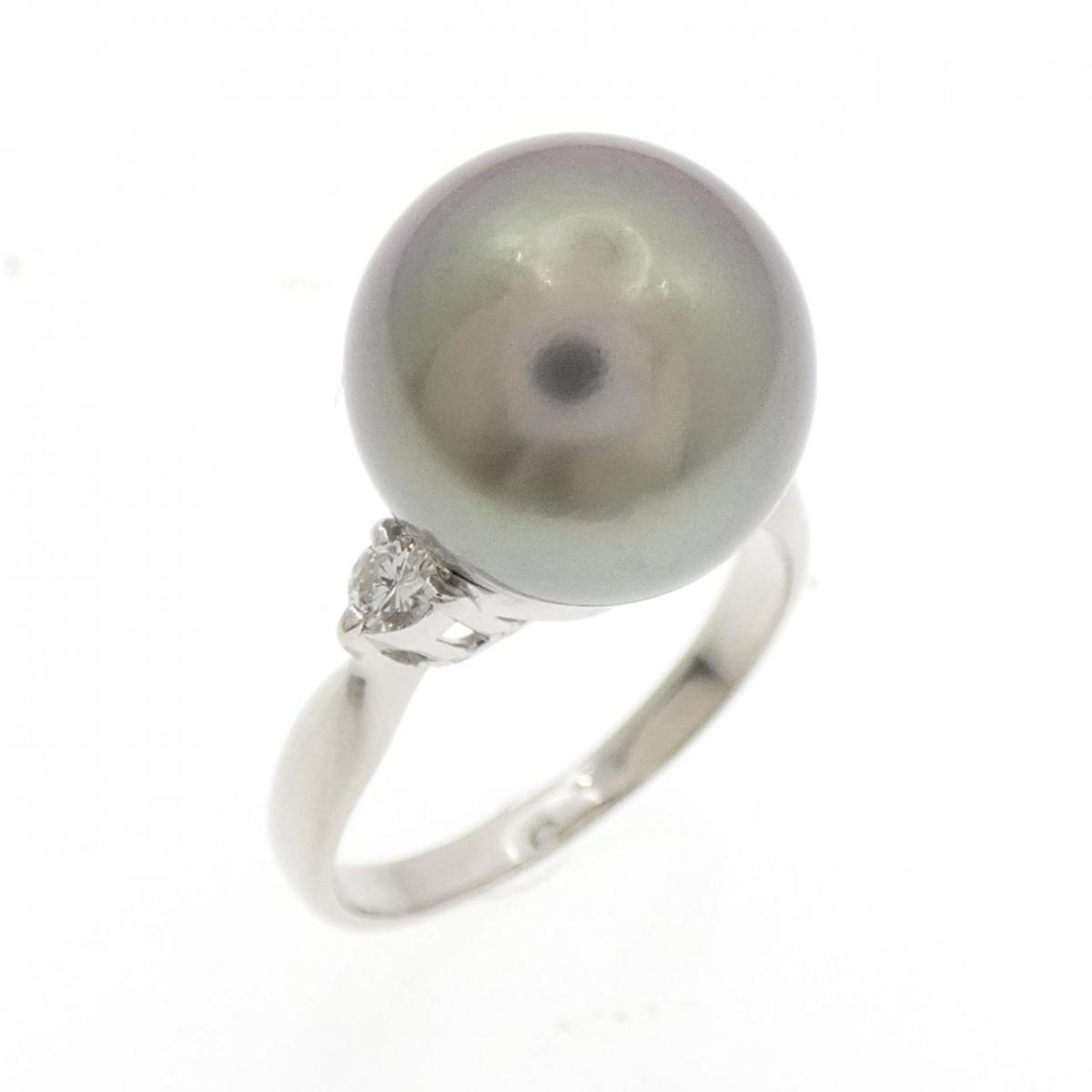 PT900 黒蝶パール リング 11.8mm【中古】