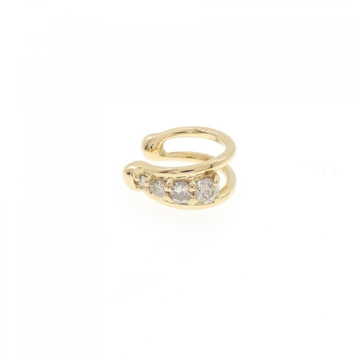 K18YG ダイヤモンド イヤーカフ 0.075CT 片耳【中古】