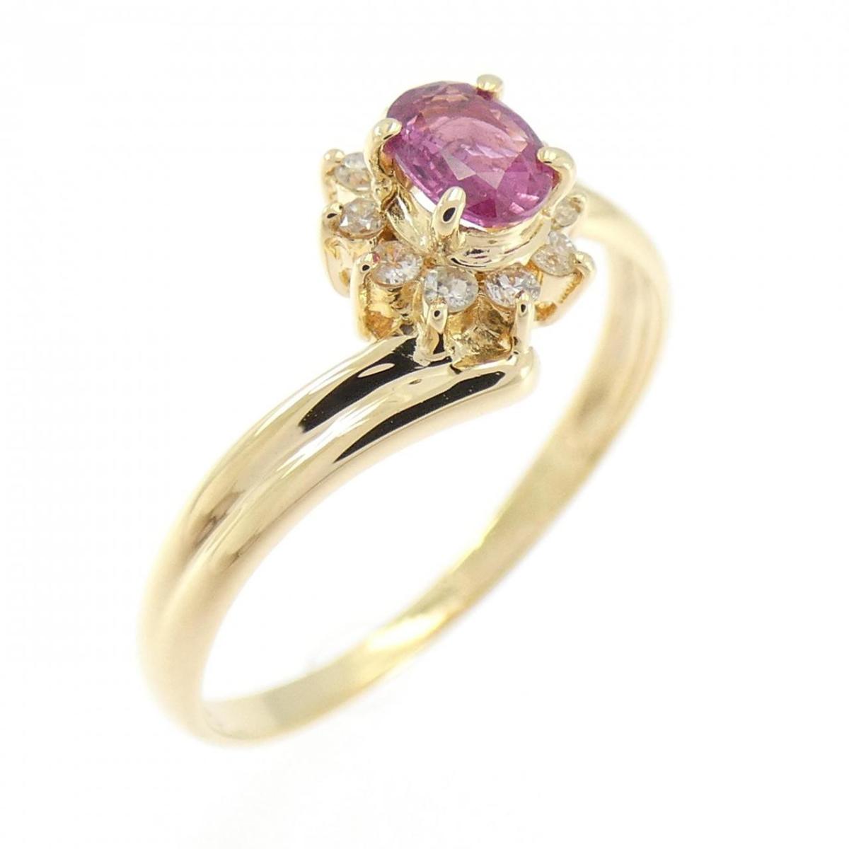K18YG ルビー リング 0.22CT【中古】