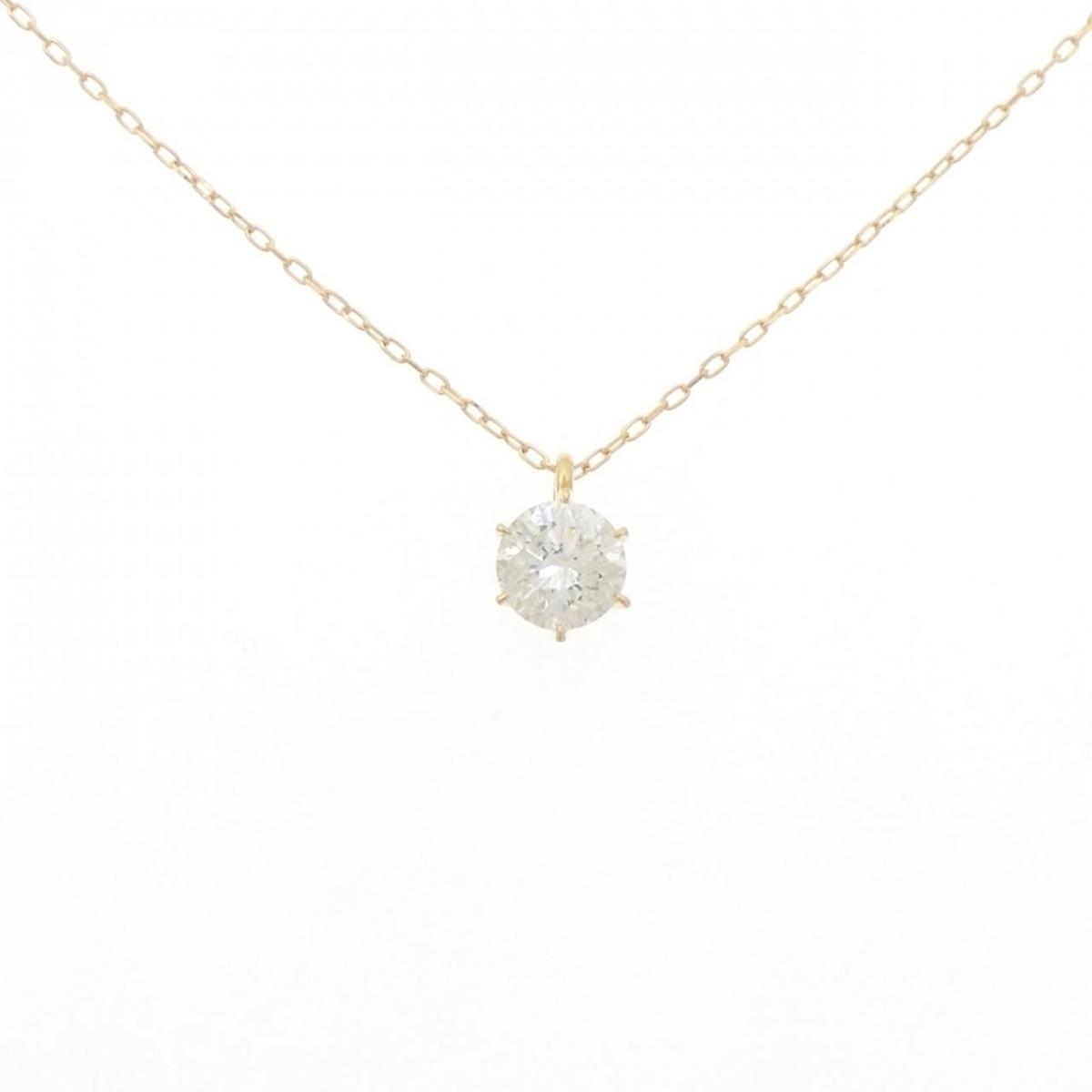 K18YG ソリティア ダイヤモンド ネックレス 1.108CT【中古】｜KOMEHYO ONLINESTORE 店
