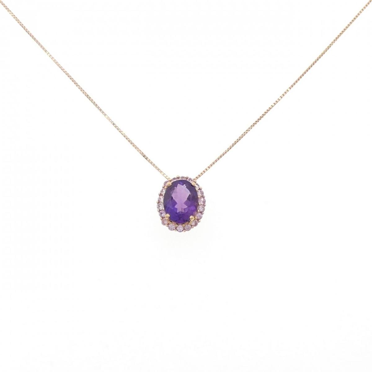 K18PG アメジスト ネックレス 1.59CT【中古】