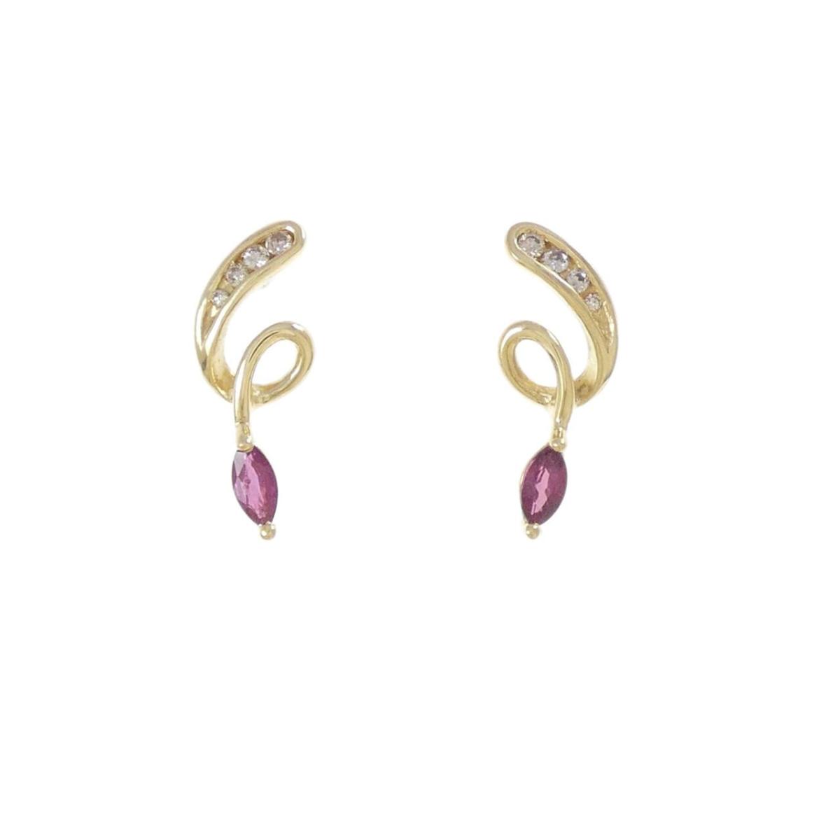 K18YG ルビー ピアス 0.34CT【中古】 55,330円
