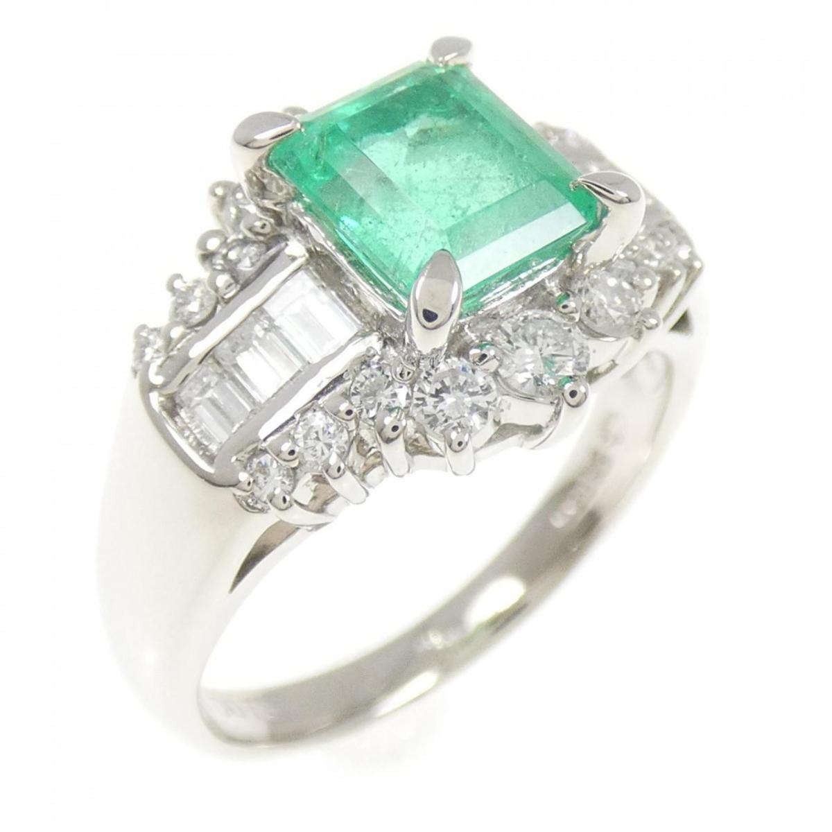 PT850 エメラルド リング 1.41CT【中古】｜KOMEHYO ONLINESTORE 店