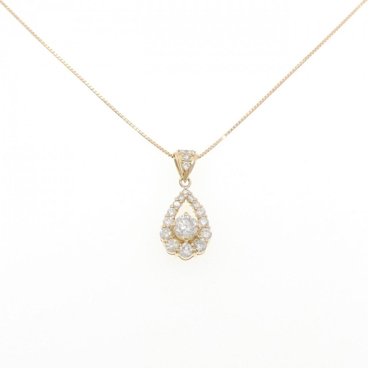 K18YG ダイヤモンド ネックレス 1.01CT【中古】