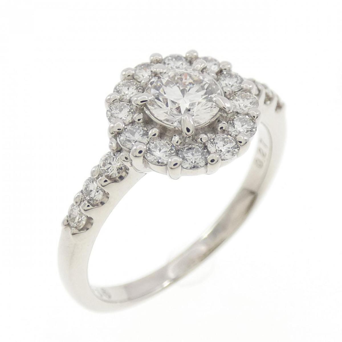PT900 ダイヤモンド リング 0.266CT J SI1 EXT H&C【中古】