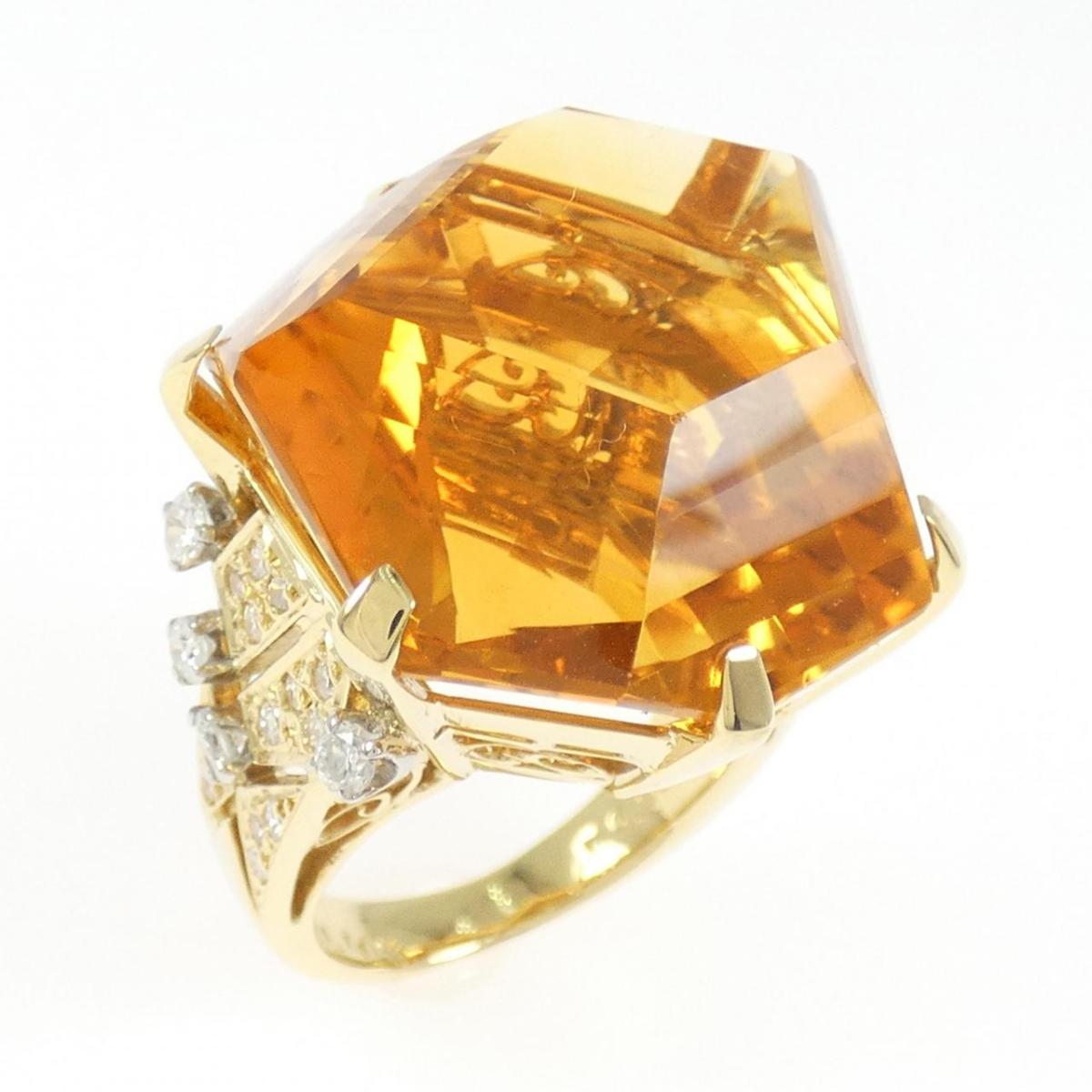 ミキモト シトリン リング 34.14CT【中古】