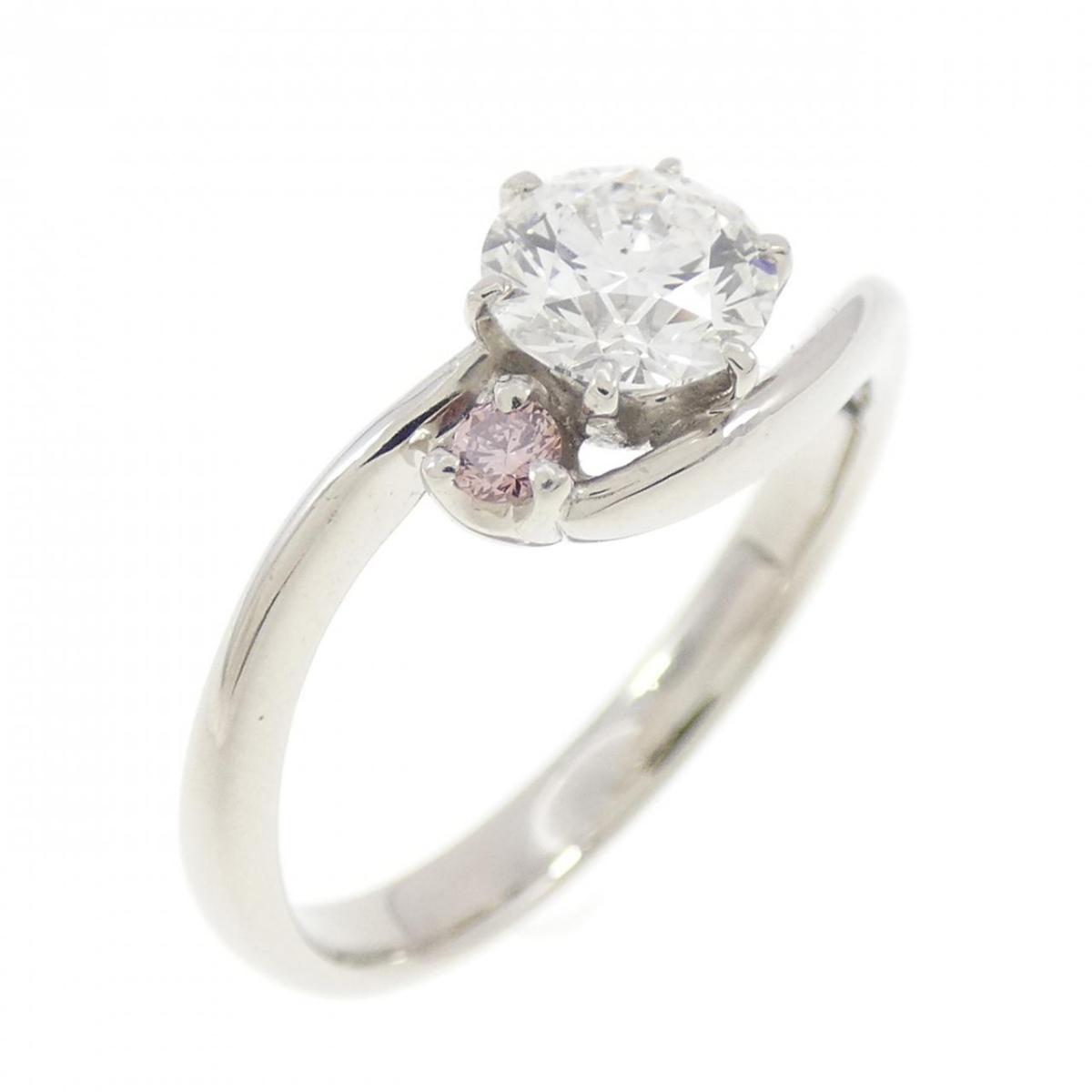PT900 ダイヤモンド リング 0.505CT F VS2 EXT H&C【中古】