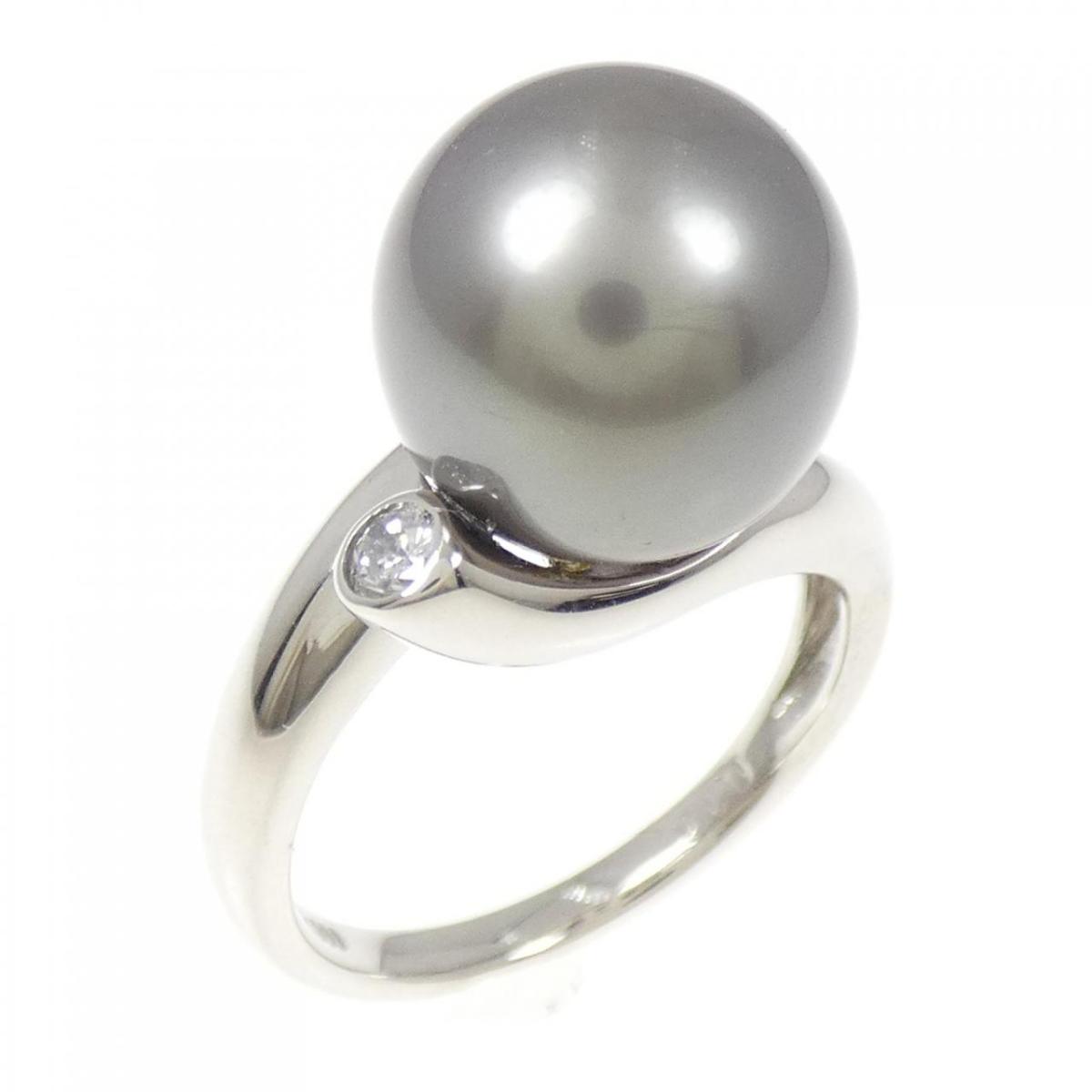 PT900 黒蝶パール リング 11.2mm【中古】