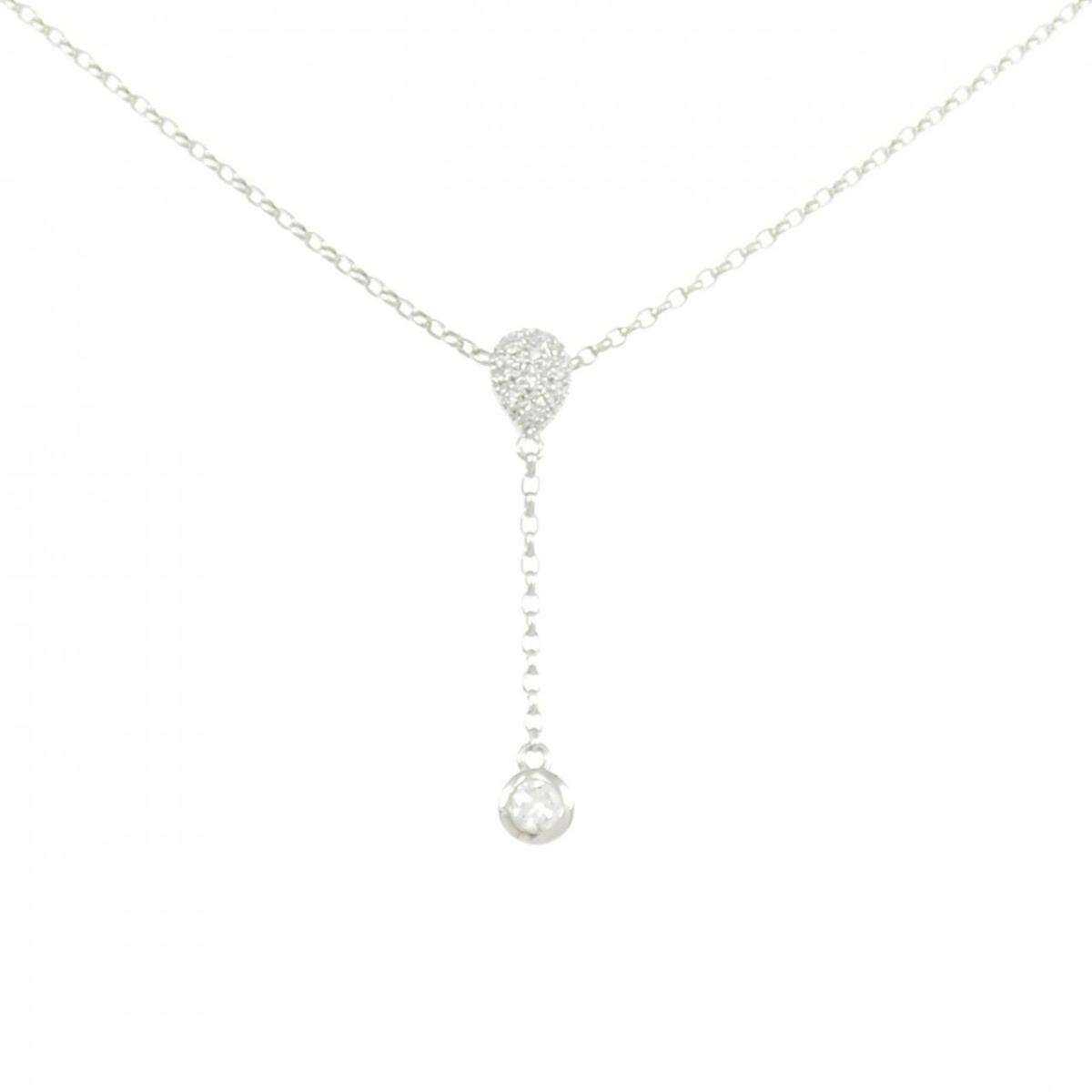 PT900/PT850 ダイヤモンド ネックレス 0.25CT【中古】