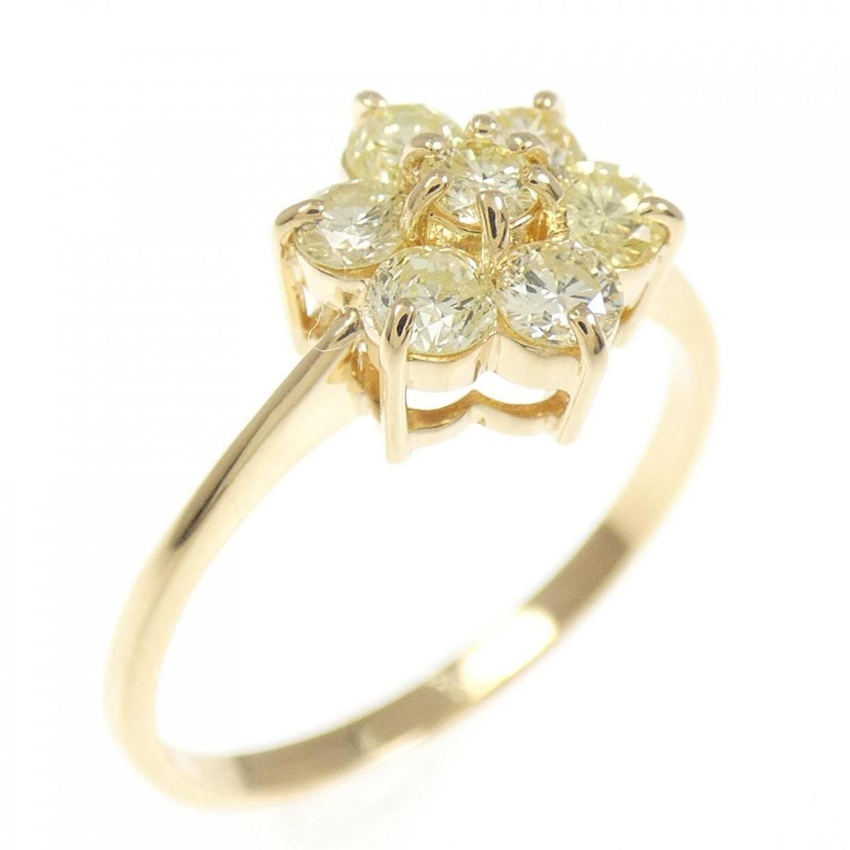 K18YG フラワー ダイヤモンド リング 0.50CT【中古】 54,360円