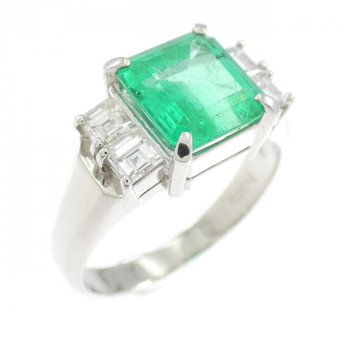PT900 エメラルド リング 1.84CT【中古】