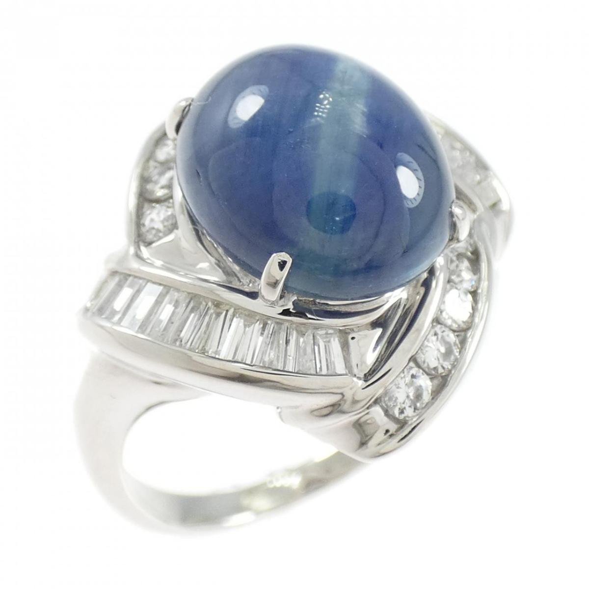 PT900 サファイヤ リング 8.11CT【中古】