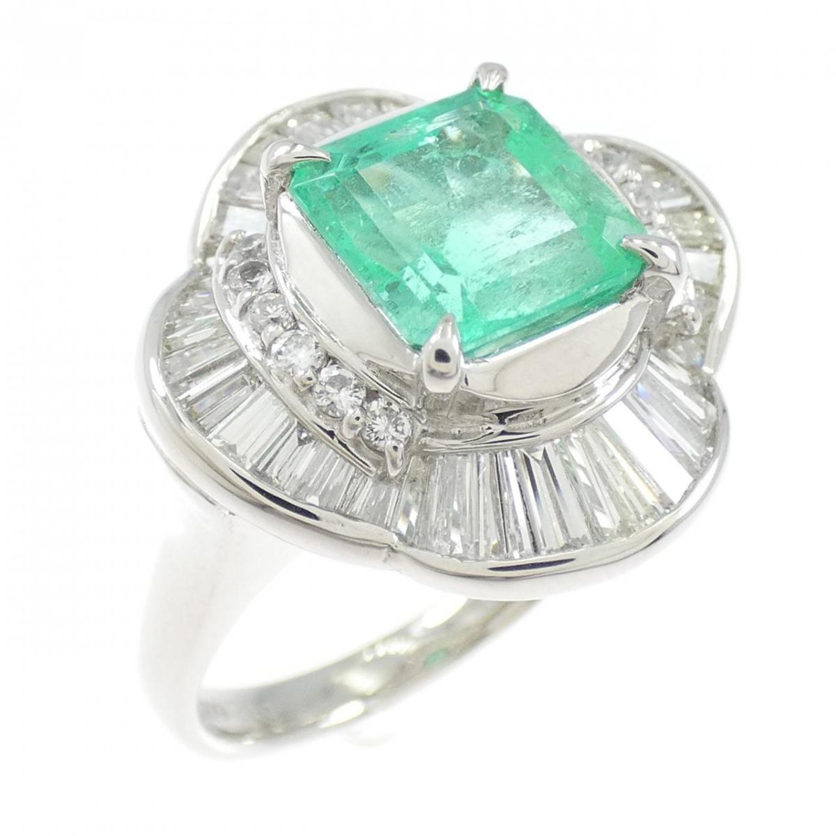 PT900 エメラルド リング 2.30CT【中古】