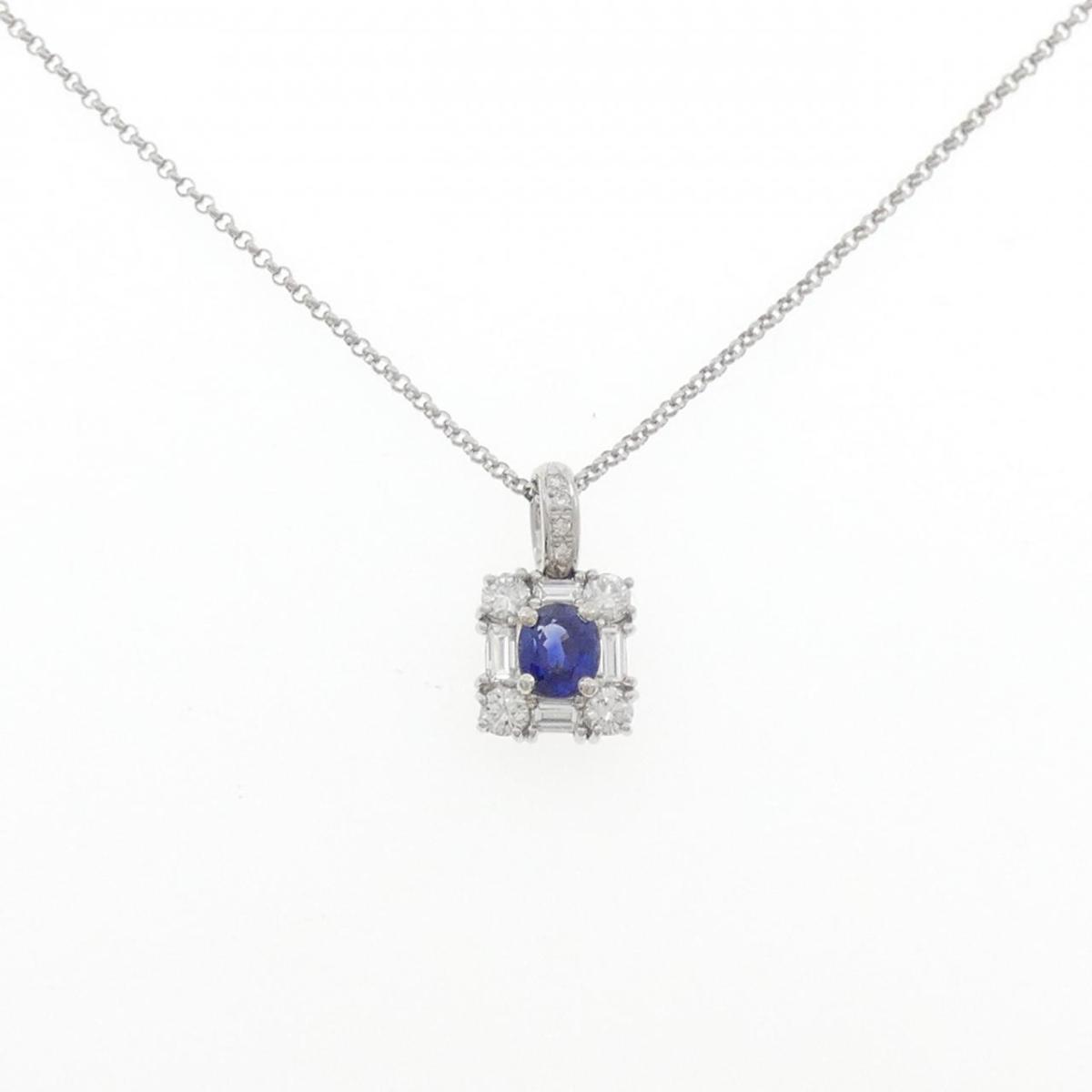 PT900/PT850 サファイヤ ネックレス 0.83CT【中古】