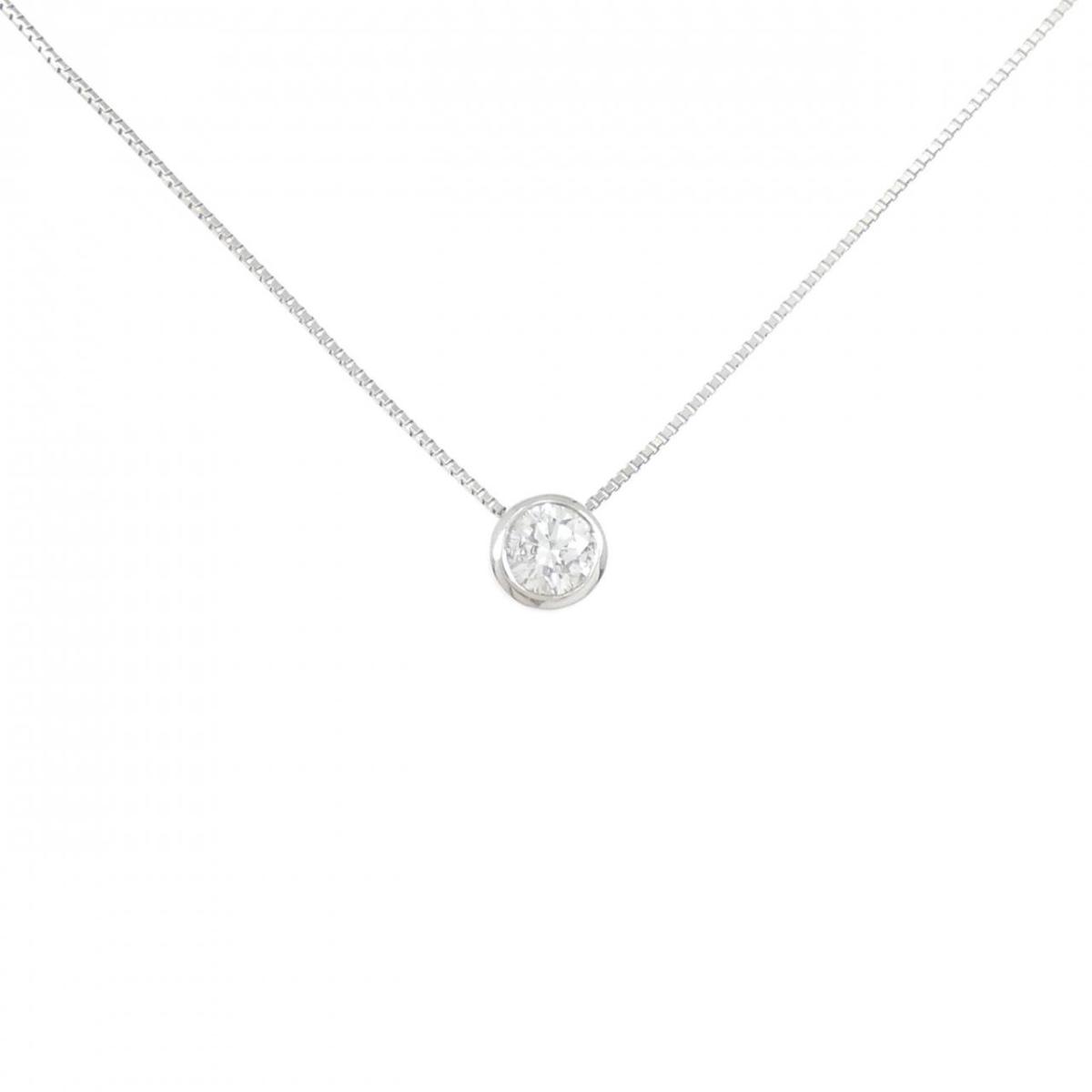 PT1000/PT850 ソリティア ダイヤモンド ネックレス 0.203CT【中古】