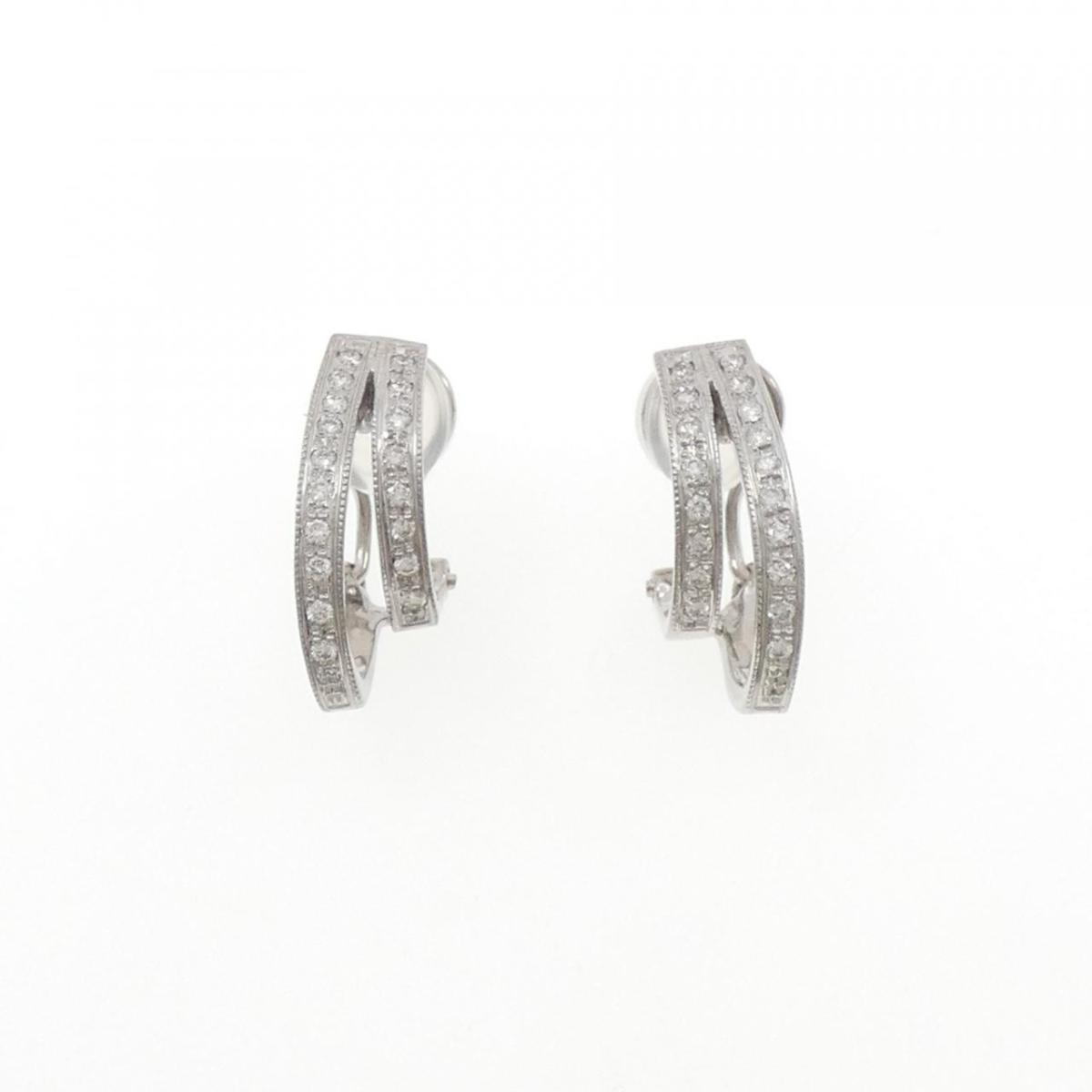 K18WG ダイヤモンド ピアス/イヤリング 0.30CT【中古】