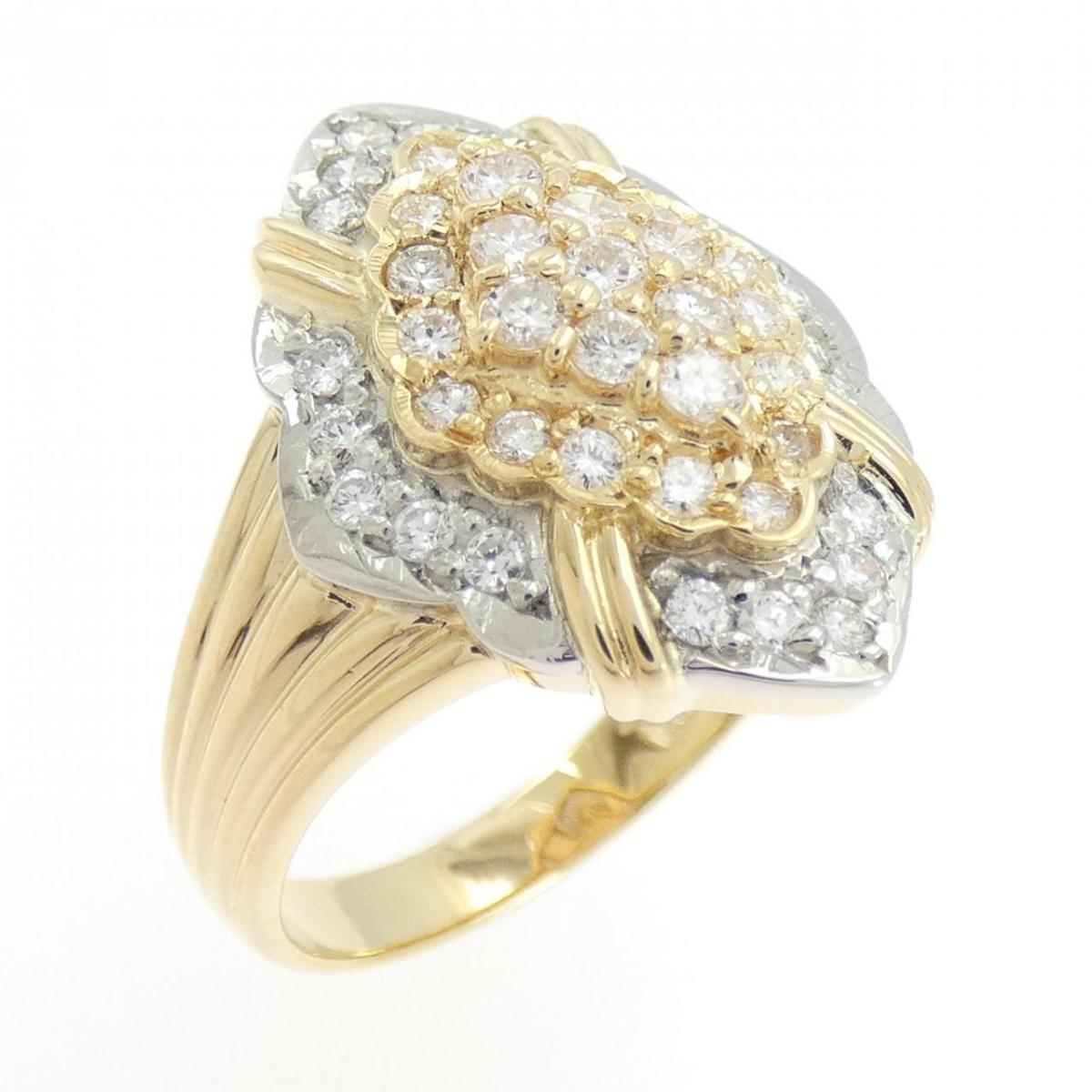 K18YG/PT ダイヤモンド リング 0.64CT【中古】｜KOMEHYO ONLINESTORE 店