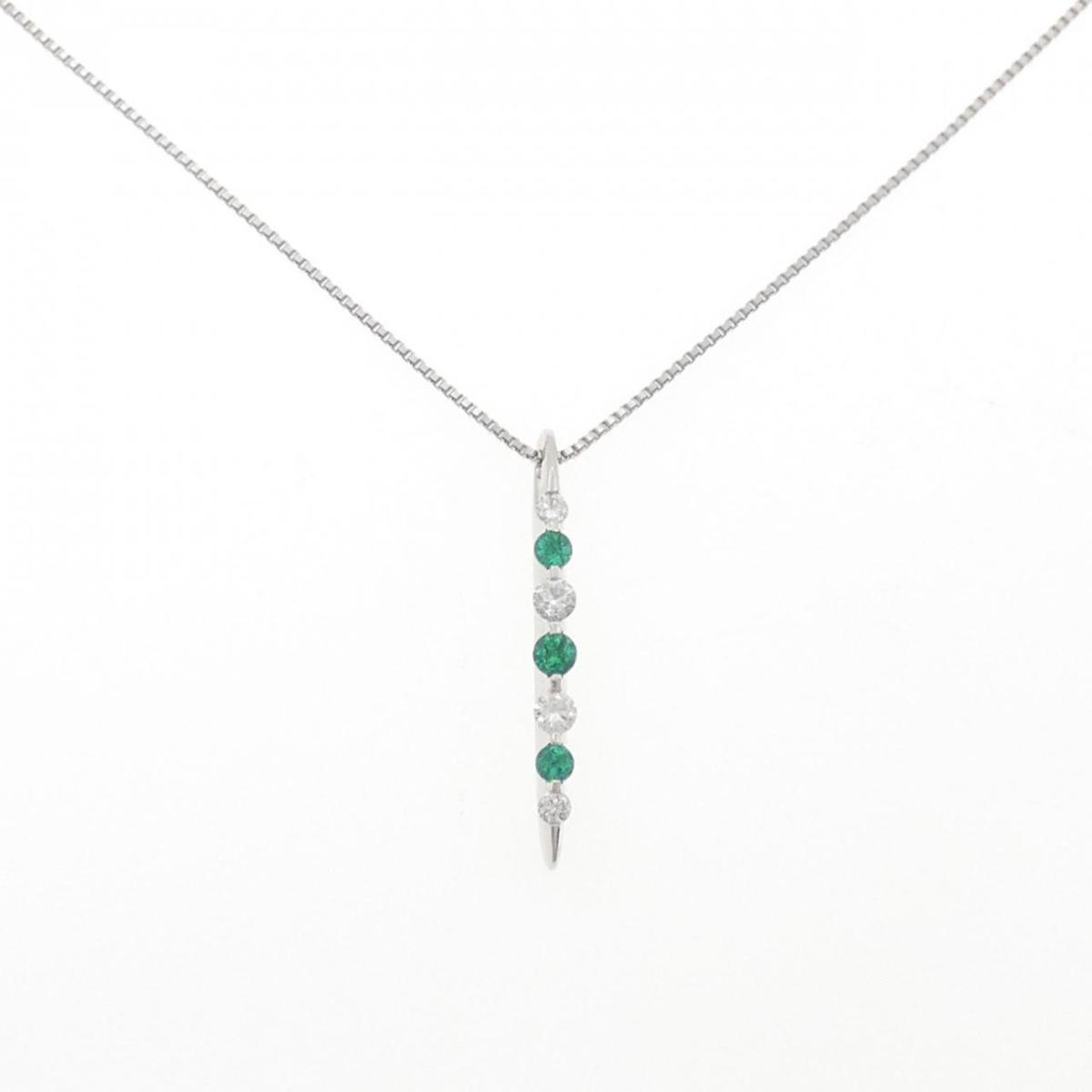 PT900/PT850 エメラルド ネックレス 0.24CT【中古】|KOMEHYO ONLINESTORE 店