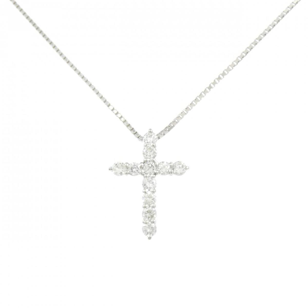 PT900/PT850 クロス ダイヤモンド ネックレス 0.68CT【中古】｜KOMEHYO ONLINESTORE 店
