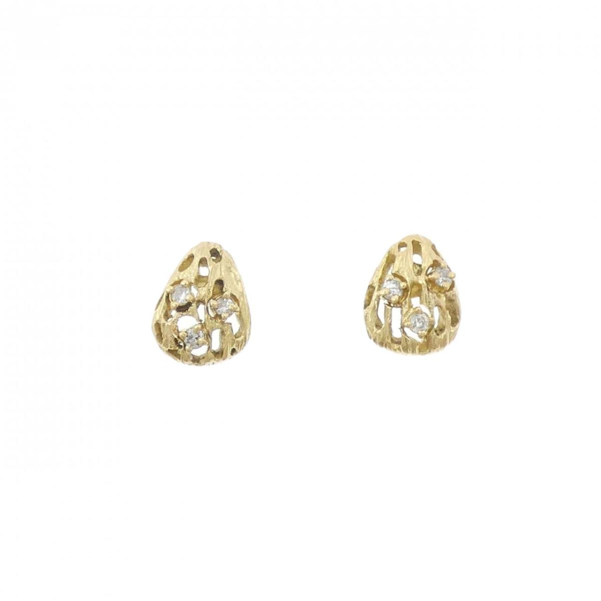 K18YG ダイヤモンド ピアス【中古】