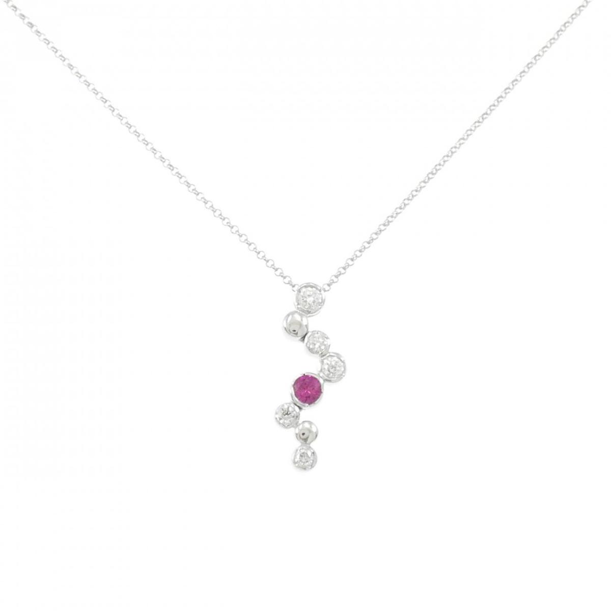 K18WG ルビー ネックレス 0.15CT【中古】|KOMEHYO ONLINESTORE 店
