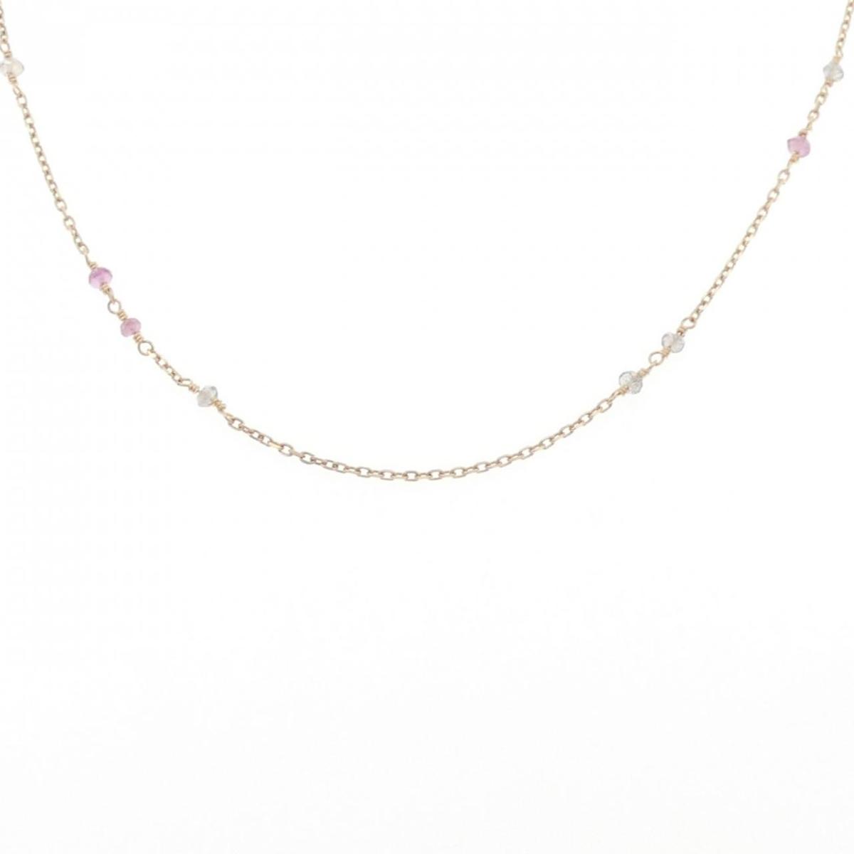 K10YG カラーストーン ネックレス【中古】