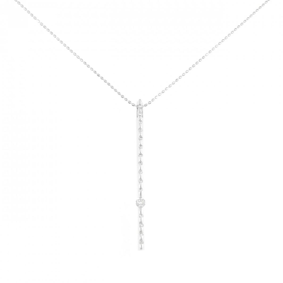 K18WG ダイヤモンド ネックレス 0.20CT【中古】