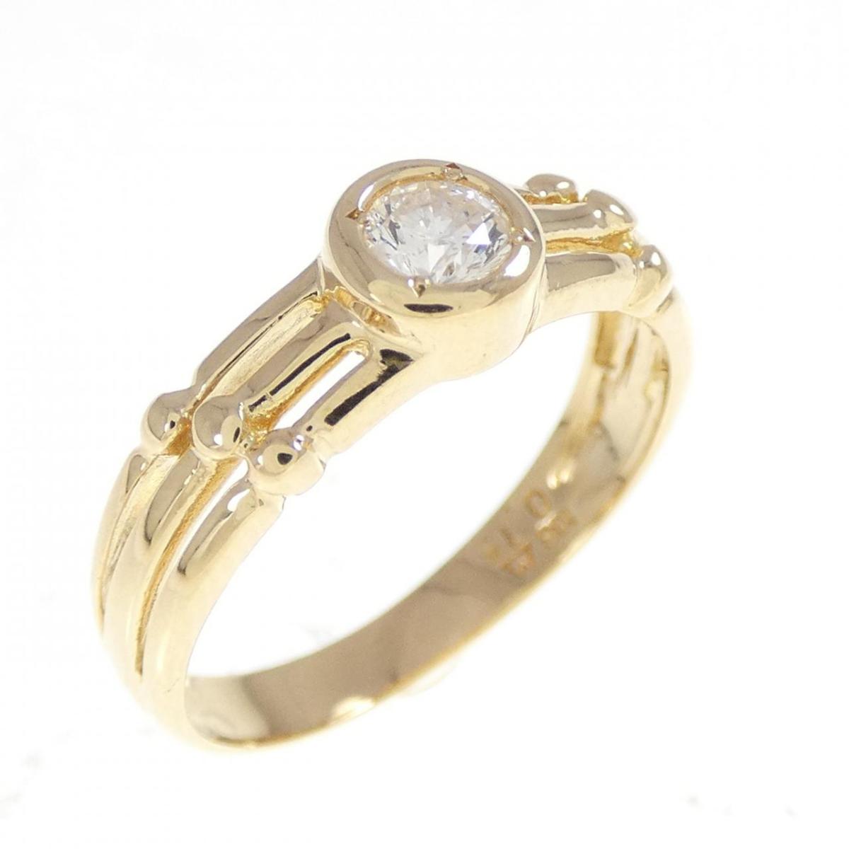 K18YG ダイヤモンド リング 0.15CT【中古】