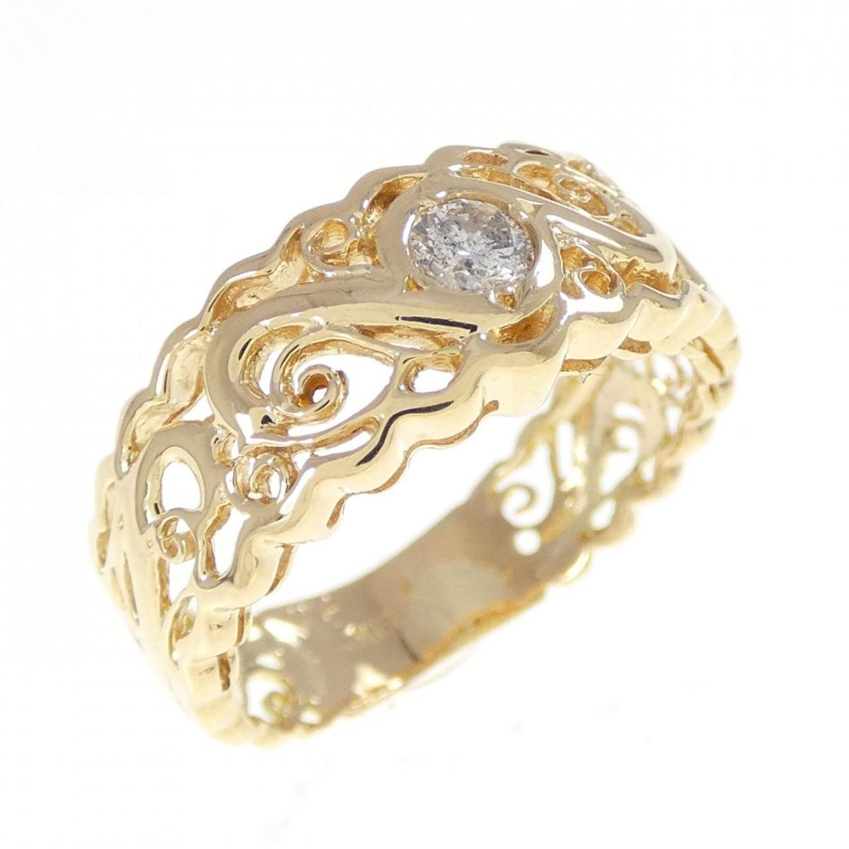 K18YG ダイヤモンド リング 0.14CT【中古】
