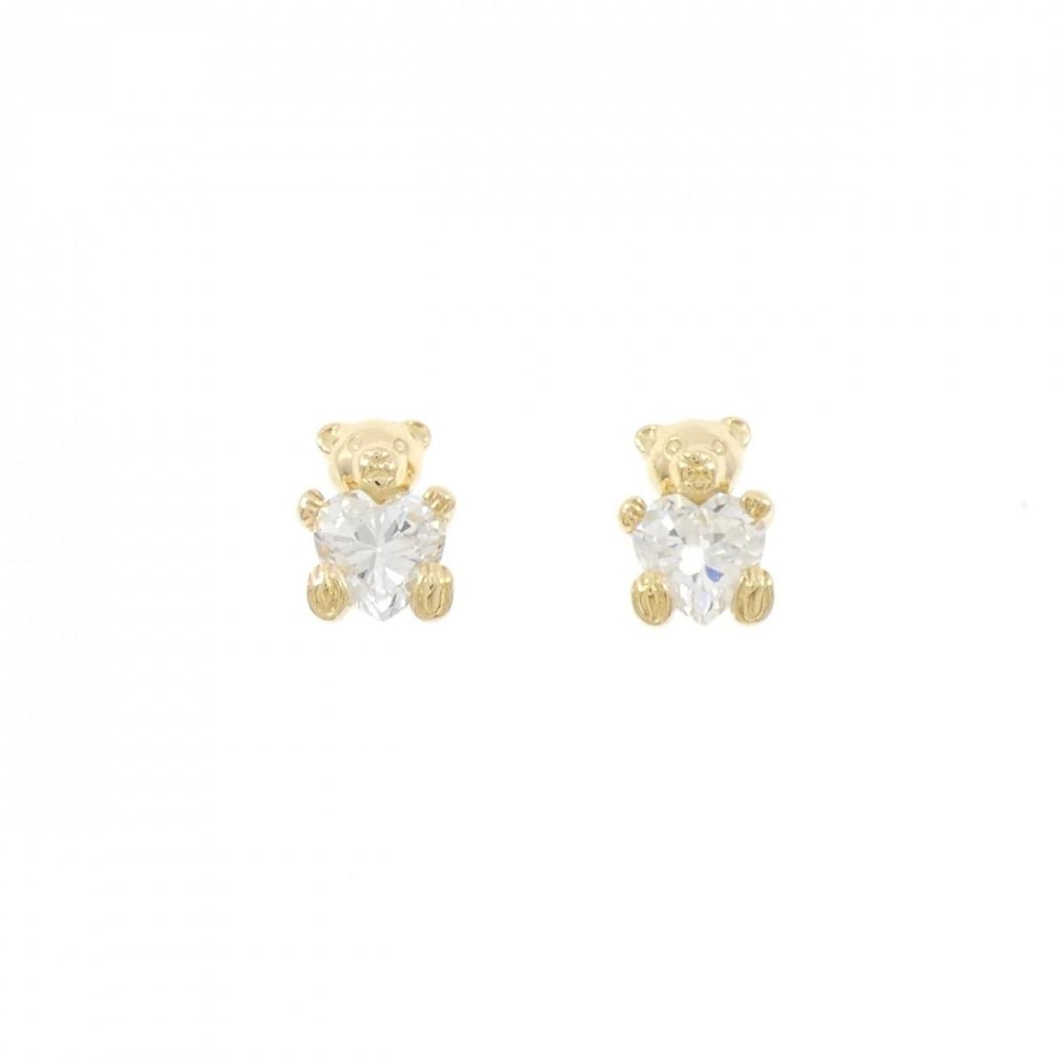 スタージュエリー ベア キュービック ピアス【中古】