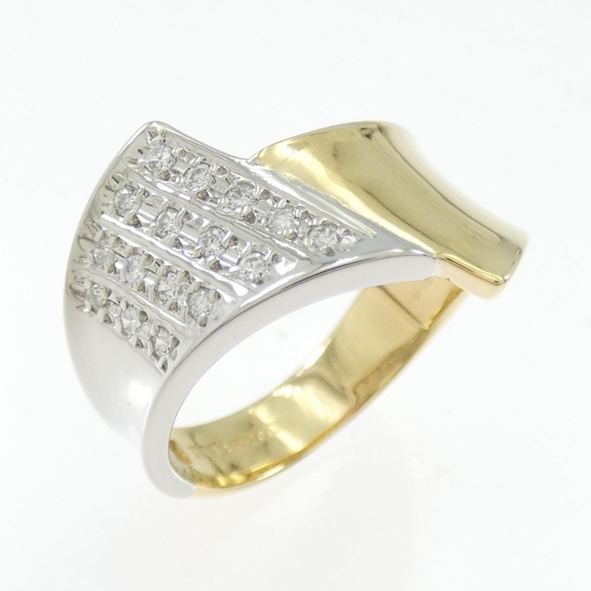K18YG/PT900 ダイヤモンド リング 0.16CT【中古】｜KOMEHYO ONLINESTORE 店