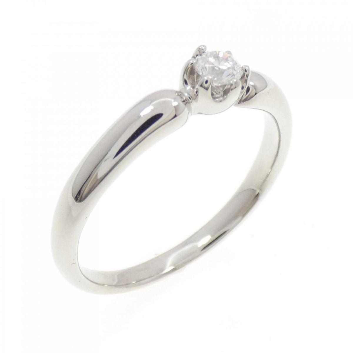 PT1000 ソリティア ダイヤモンド リング 0.135CT【中古】