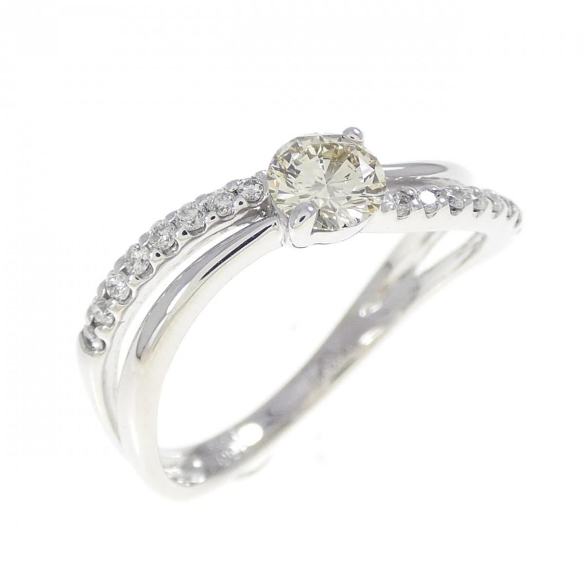 K18WG ダイヤモンド リング 0.33CT【中古】