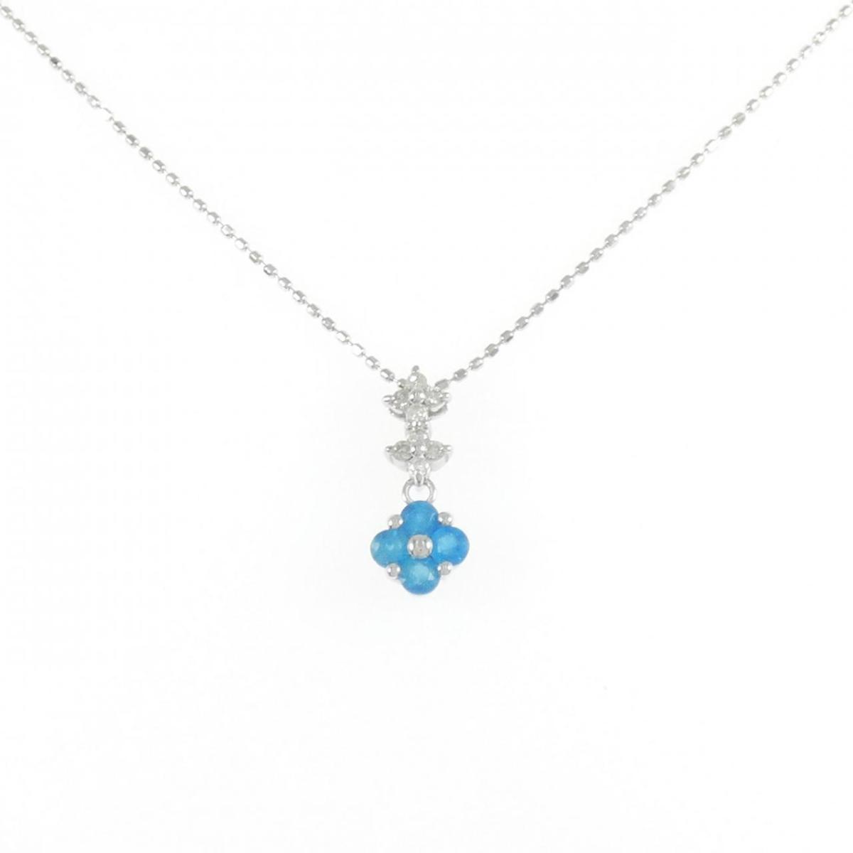 K18WG フラワー アパタイト ネックレス【中古】