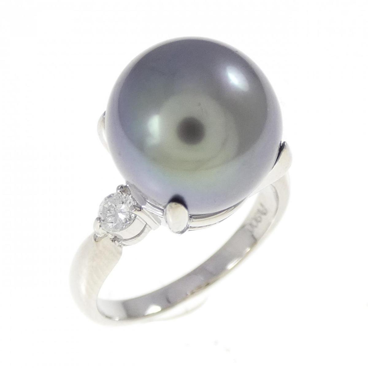 PT900 黒蝶パール リング 11.2mm【中古】