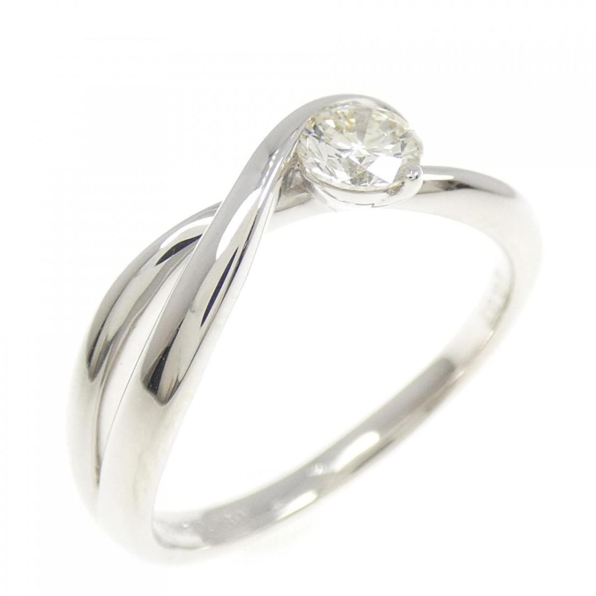 K18WG ダイヤモンド リング 0.280CT【中古】