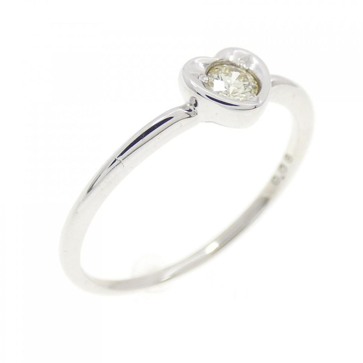 K10WG ハート ダイヤモンド リング 0.08CT【中古】｜KOMEHYO ONLINESTORE 店